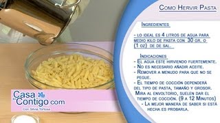 Como Hervir Pasta receta y elaboracion [upl. by Tade]