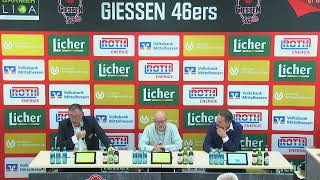 46ersTV Pressekonferenz GIESSEN 46ers vs Syntainics MBC [upl. by Dianthe]