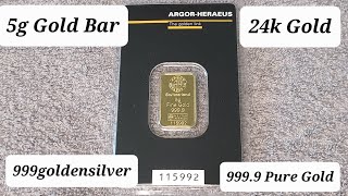 5g Gold Bar  ArgorHeraeus [upl. by Gunther]