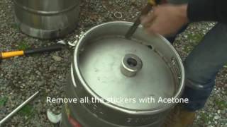 Turn used Keg into a Boiler for Moonshine Still or HOMEBREW [upl. by Kruter]