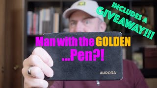 Aurora 88 GOLD Fountain Pen Unboxing amp Pen GIVEAWAY [upl. by Dobson]