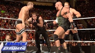 WWE Tag Team Championship No1 Contenders Fatal Four Way Match SmackDown March 21 2014 [upl. by Lever530]