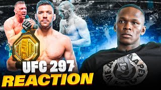 Israel Adesanya Reacts to UFC 297 amp Responds to Dricus Du Plessis Call Out [upl. by Aramanta]