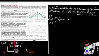 Exercice 2  Dipôle R L C Forcé BAC S2  2017 [upl. by Savvas]