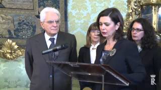 Sergio Mattarella Presidente della Repubblica Boldrini Elezione [upl. by Whitelaw]