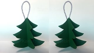 Weihnachten basteln DIY Weihnachtsbaum falten Weihnachtsdeko Weihnachtsschmuck Christbaumschmuck [upl. by Ileane]