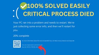 ✅How to Fix Critical Process Died Blue Screen Error on Windows 10 amp11 [upl. by Ahsoyem]