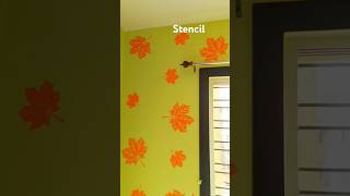 wall painting stencil design [upl. by Gunter]