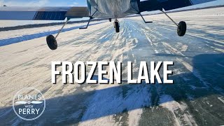 Landing a Plane On PURE ICE  Lake Below [upl. by Eleinad]