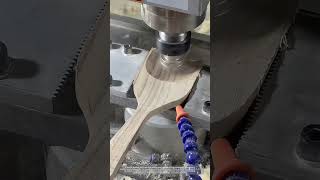 Process of Using A DoubleHeaded And ThreeAxis Milling Tool Machine To Make A Wooden Spatula [upl. by Audwen]