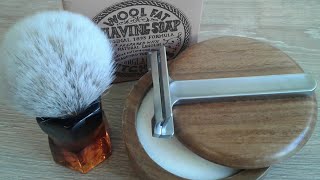 Shaving Occams Single Edge Safety Razor and Mitchells Wool Fat Shaving Soap  1st Lather 👍 [upl. by Judi454]