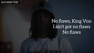 King Von  No Flaws  LYRICS [upl. by Llertniuq]