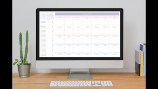 Monthly Calendar Spreadsheet  Google Sheets To Do List Template [upl. by Yaluz]