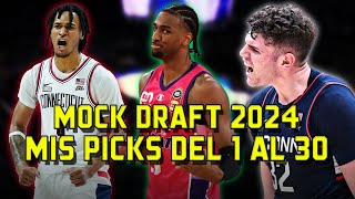 Mock draft NBA 2024 mis picks del 1 al 30 definitivos  BASKET 365 [upl. by Sezen]