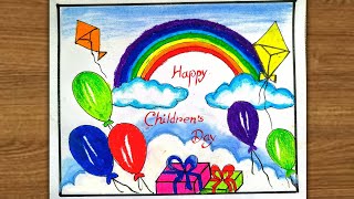 International childrens Day drawing step by step ll Easy childrens Day drawing [upl. by Aecila]