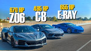 How much power is enough Driving the full Corvette lineup [upl. by Machutte481]