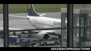 Lufthansa 737530 DABIU Landing Rollout and Taxi at Wroclaw Copernicus Airport [upl. by Valorie]