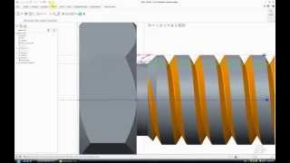 Bolt  Creo Parametric 20  Pro Engineer [upl. by Ennirroc]