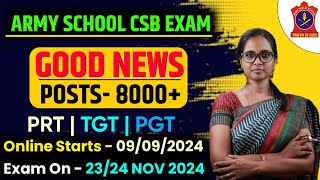 AWES CSB EXAM ANNOUNCED 2024  ARMY SCHOOL CSB EXAM 2024  APS CSB OST EXAM 2024  MITHUN SINGH [upl. by Acirretahs897]