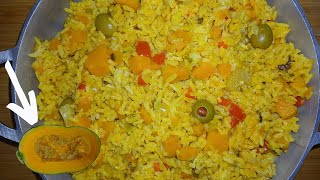 RECETA DE OTOÑO DOMINICANA  CÓMO HACER ARROZ DE CALABAZA [upl. by Ellennaj]