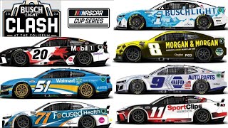 2024 PAINT SCHEME PREVIEW FOR THE NASCAR CUP SERIES BUSCH LIGHT CLASH AT THE COLISEUM [upl. by Romilda]