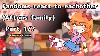 Fandoms react to eachother Afton family Elizabeth Afton Part 15 [upl. by Nylemaj567]