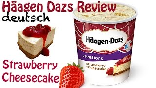 Häagen Dazs⎟Strawberry Cheesecake⎟Pint ➮ Review amp Unboxing deutsch [upl. by Aliab]