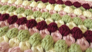 VERY EASY crochet bobble stitch blanket  afghan tutorial [upl. by Eedahs]