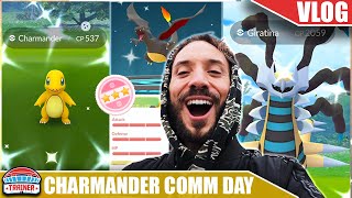 THE DOUBLE 100iv SHINY CHECK  CRAZY CHARMANDER COMMUNITY DAY  Pokémon GO Vlog [upl. by Drhcir]