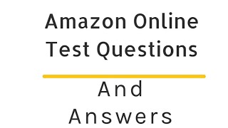 Amazon Online Assessment answers 2022  Amazon mock test  Hirepro online test [upl. by Danuloff]