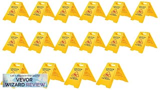 VEVOR 16 Pack Wet Floor Sign 25quot Caution Signs Wet Floor FoldOut Review [upl. by Llerrom]