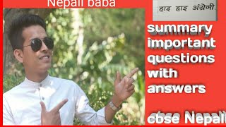 Nepali baba Nepali class 12 quothi hi angragy quot Katha sanggra summery [upl. by Whiney]