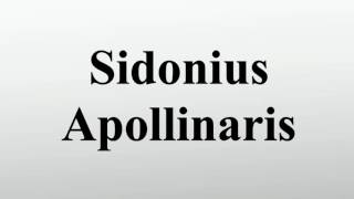 Sidonius Apollinaris [upl. by Ansev960]