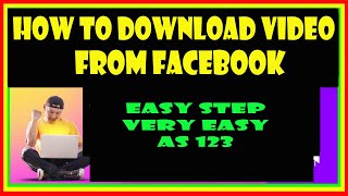 HOW TO DOWNLOAD VIDEO FROM FACEBOOK  HOW TO DOWNLOAD VIDEO FROM FB [upl. by Iramo]