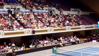 Fed Cup 2014  Italy Defeats USA in Cleveland [upl. by Arliene690]