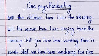 english ki one page handwriting [upl. by Cesya349]