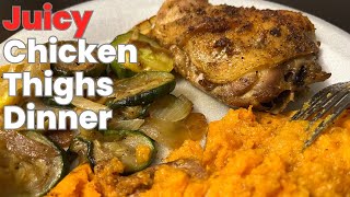 How to Make Juicy Baked Chicken Thighs Dinner [upl. by Anner256]