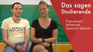 quotDas sagen die Studierendenquot  Französisch  Italienisch  Spanisch Lehramt studieren [upl. by Kleeman926]