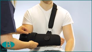 Benecare Poly Arm Sling How To Apply [upl. by Ardena]