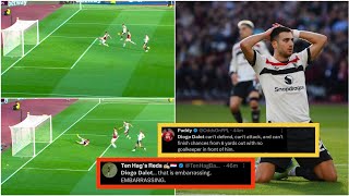 Diogo Dalot INCREDIBLE HUGE GOAL CHANCE MISS vs West Ham  Manchester United vs West Ham Highlights [upl. by Maze579]