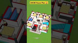 34X38 House Plan homeplan naksha shortfeed nakshaghar [upl. by Epul]