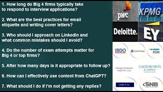 Essential Tips for CA Articleship CAFresher to get into Big 4 and Top Firms linkedin email hr [upl. by Aile]