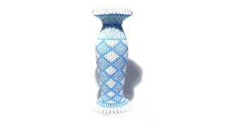 How To Make A 3D Origami Diamond Vase [upl. by Suiluj594]