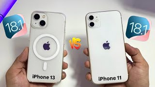 iPhone 11 vs iPhone 13 on iOS 181 Full Comparison Speed Test [upl. by Annoj]