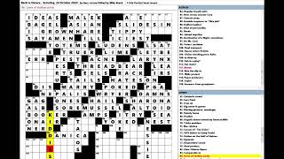 Wall Street Journal WSJ Crossword Puzzle 10262024 [upl. by Llevert622]