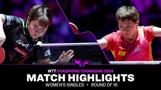 Miu Hirano vs Wang Manyu  WS R16  WTT Champions Chongqing 2024 [upl. by Rayford703]