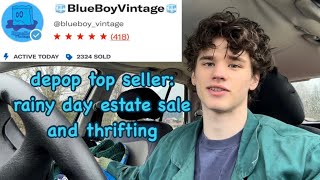 depop top seller rainy day estate sale and thrifting [upl. by Ralleigh]