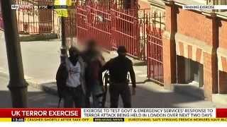 UK Police Test Terrorism Attack Response In London [upl. by Clippard418]