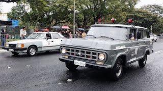 Desfile Cívico 9 de Julho 2023 Ibirapuera viaturas PM ROTA Choque Ambiental Históricas Rodoviária [upl. by Luapsemaj]