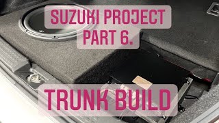 Cheap Sound Quality Car PART 6  TRUNK BUILD  JL 13W3 Sub Zapco ADSP Amp Wiring [upl. by Mahsih797]